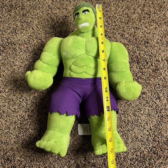 Incredible Hulk Marvel Plush 16 Inch Jointed Arms fully rotate Disney store - Picture 12 of 13